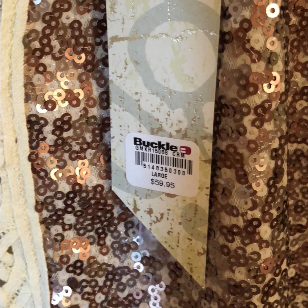 Buckle sequin top